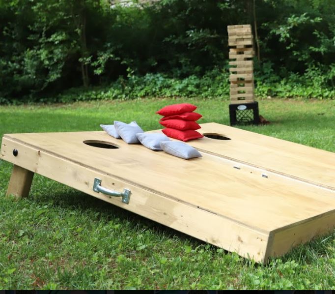Bocce Ball Stained Cornhole