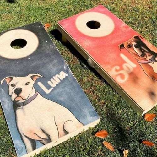 Custom Rec Cornhole Bags (1) Dog Cornhole Boards Custom Cornhole
